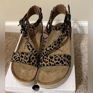 Cheetah Print Blowfish Malibu Platform Sandals.